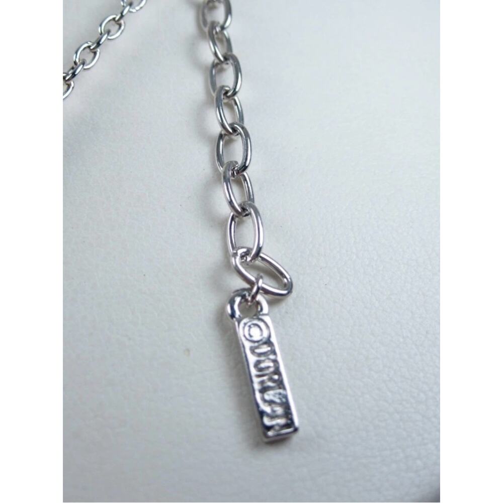 D'Orlan Rhodium Plated Pendant with Swarovski Crystals - 18" Length - Picture 5 of 5